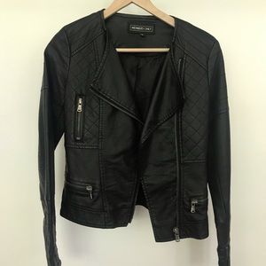 Members Only Vegan Leather Moto Jacket